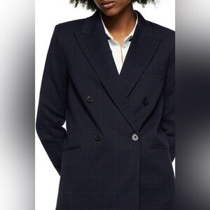 ZARA - Navy Double Breasted Blazer - XS